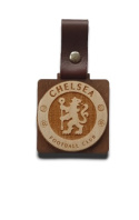 Brelok drewniany grawerowany dwuwarstwowy bejcowany Chelsea 5x5cm