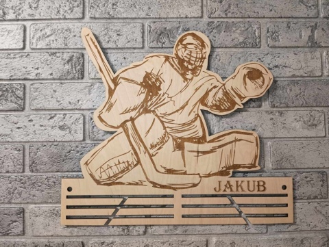 Wieszak na medale Hokeista grawer